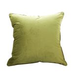 1-SOGA 45cm Subtle Fluorescent Green Foliage Velvet Square Throw Pillow