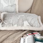 3-SOGA 35cm Wabi-sabi Rectangular Raised Embroidery Leaf & Lumbar Throw Pillow