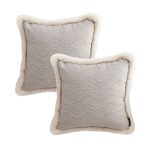 1-SOGA 2X 45cm Wabi-sabi Herringbone Square Throw Pillow