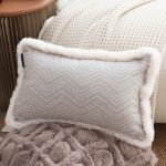 2-SOGA 30cm  Wabi-sabi Cushion Herringbone Lumbar Throw  Pillow