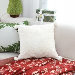 6-SOGA 2X 45cm Throw Pillow White Soft Plush Cushion Christmas Snowflake Ball Square For festive Holiday