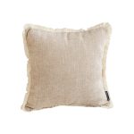 1-SOGA 45cm Throw Pillow Latte Color Chenille Textured with Tassels Stylish Square Cozy Home Decor