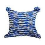 1-SOGA 45cm Throw Pillow Deep Sea Blue Gradient Dyed Decorative Soft Square for Couch or Bed
