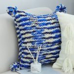 4-SOGA 45cm Throw Pillow Deep Sea Blue Gradient Dyed Decorative Soft Square for Couch or Bed