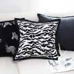 5-SOGA 45cm Black and White Luxury Cushion Light Mottled Texture Decorative Square Pillow Living Room