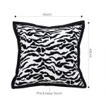 7-SOGA 45cm Black and White Luxury Cushion Light Mottled Texture Decorative Square Pillow Living Room