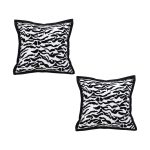 1-SOGA 2X 45cm Black and White Luxury Cushion Light Mottled Texture Decorative Square Pillow Living Room
