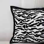 4-SOGA 2X 45cm Black and White Luxury Cushion Light Mottled Texture Decorative Square Pillow Living Room