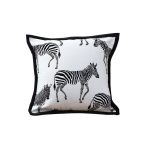 1-SOGA 45cm Black and White Light  Luxury Zebra Cushion Decorative Square Pillow Living Room
