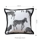 7-SOGA 45cm Black and White Light  Luxury Zebra Cushion Decorative Square Pillow Living Room