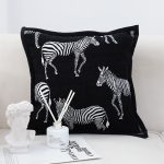 2-SOGA 2X 45cm Black Light Luxury Zebra Cushion Decorative Square Pillow Living Room Home Decor