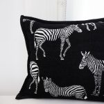 3-SOGA 2X 45cm Black Light Luxury Zebra Cushion Decorative Square Pillow Living Room Home Decor