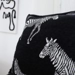 4-SOGA 2X 45cm Black Light Luxury Zebra Cushion Decorative Square Pillow Living Room Home Decor