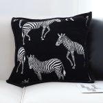 5-SOGA 2X 45cm Black Light Luxury Zebra Cushion Decorative Square Pillow Living Room Home Decor