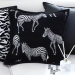 6-SOGA 2X 45cm Black Light Luxury Zebra Cushion Decorative Square Pillow Living Room Home Decor