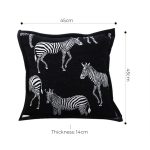 7-SOGA 2X 45cm Black Light Luxury Zebra Cushion Decorative Square Pillow Living Room Home Decor