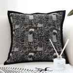 2-SOGA 45cm Throw Pillow Black Cat Paradise Wide Border Decorative Cushion for Living Room