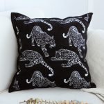 2-SOGA 2X 45cm Throw Pillow Black Leopard Light Luxury Decorative Cushion for Living Room