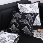 5-SOGA 2X 45cm Throw Pillow Black Leopard Light Luxury Decorative Cushion for Living Room