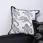 3-SOGA 2X 45cm Throw Pillow White & Black Leopard Light Luxury Decorative Cushion for Living Room