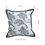 5-SOGA 2X 45cm Throw Pillow White & Black Leopard Light Luxury Decorative Cushion for Living Room