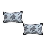 1-SOGA 2X 30cm Throw Pillow White &  Black Leopard Light Luxury Lumbar Decorative Cushion for Living Room