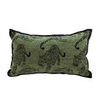 1-SOGA 30cm Throw Pillow Green Leopard Lumbar Decorative Cushion for Living Room
