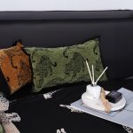 7-SOGA 2X 30cm Throw Pillow Green Leopard Lumbar Decorative Cushion for Living Room Home Decor