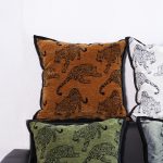 4-SOGA 2X 45cm Throw Pillow Dark Brown Leopard Square Retro Decorative Cushion for Living Room