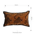 5-SOGA 30cm Throw Pillow Dark Brown Leopard Lumbar Decorative Cushion for Living Room