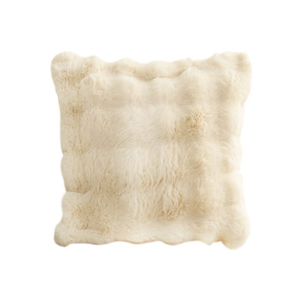 1-SOGA 50cm Throw Pillow Light  Camel Color with Rabbit  Square Cushion for Living Room Home Decor