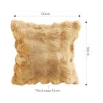 5-SOGA 50cm Throw Pillow Coffee with Rabbit  Square Cushion for Living Room Home Decor