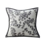 1-SOGA 45cm Throw Pillow Off White Wide Border with Branch and Pine Needle Design Pattern Home Decor