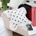 6-SOGA 45CM Throw Pillow Black Ruffled Square Decorative Cushion for Rose Lovers Cozy Home Decor