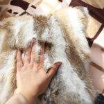 6-SOGA 2X 45cm Throw Pillow Coffee Rabbit Fur Square Warm Cozy Decorative Cushion Home Decor