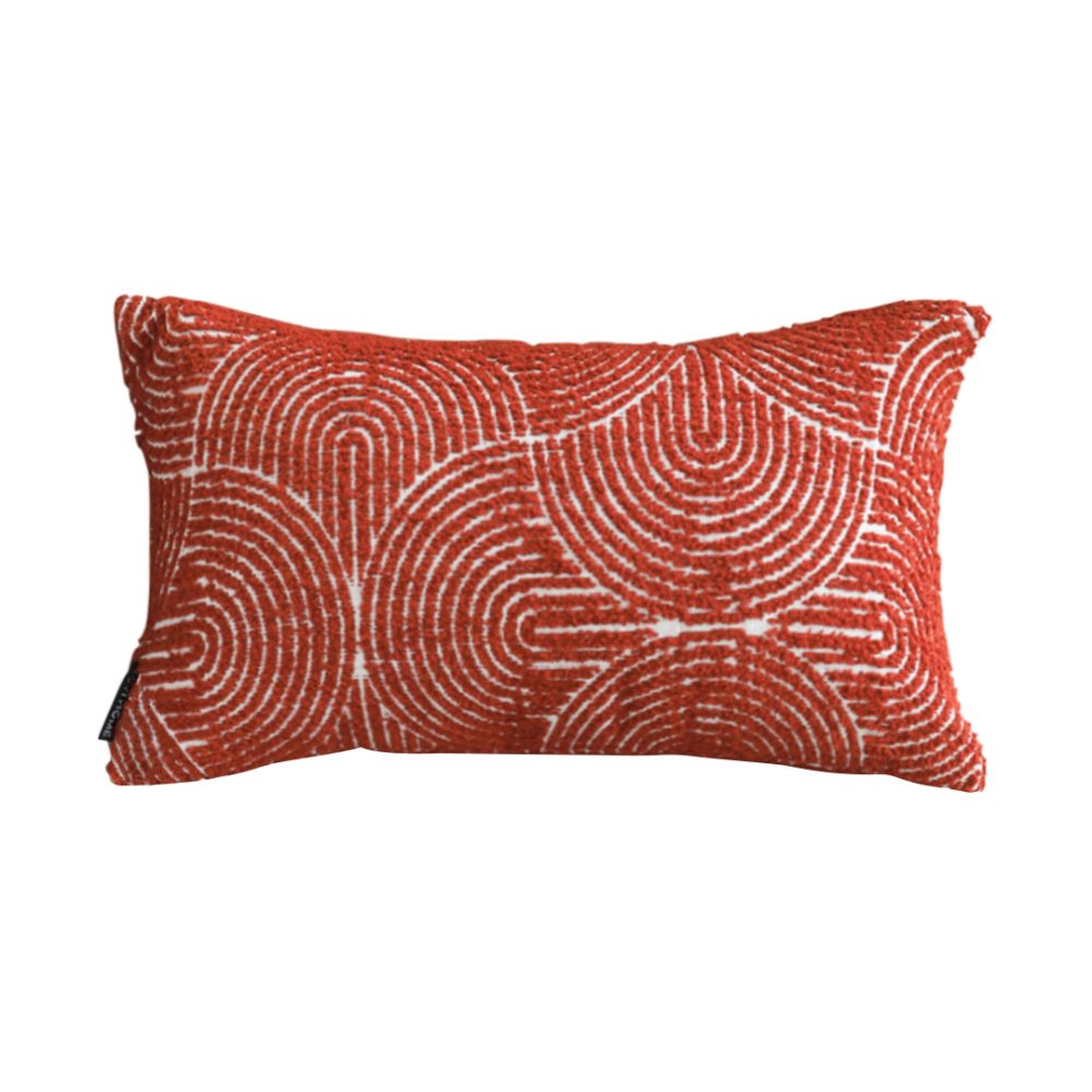 1-SOGA 35cm Throw Pillow Burgundy Cinnabar Perfect Burnt Indoor and Outdoor Corded for Home Decor