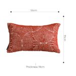 5-SOGA 35cm Throw Pillow Burgundy Cinnabar Perfect Burnt Indoor and Outdoor Corded for Home Decor