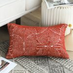 2-SOGA 2X 35cm Throw Pillow Burgundy Cinnabar Perfect Burnt Indoor and Outdoor Corded for Home Decor