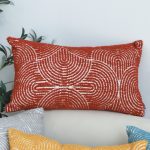 6-SOGA 2X 35cm Throw Pillow Burgundy Cinnabar Perfect Burnt Indoor and Outdoor Corded for Home Decor