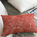 7-SOGA 2X 35cm Throw Pillow Burgundy Cinnabar Perfect Burnt Indoor and Outdoor Corded for Home Decor