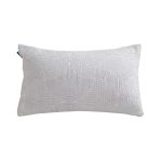 1-SOGA 35cm Throw Pillow Off White Lumbar Embroidered Decorative Cover Stitch for Home Decor