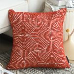 2-SOGA 50cm Throw Pillow Burgundy Cinnabar Perfect Burnt Indoor and Outdoor Corded for Home Decor