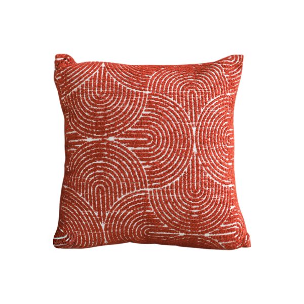 1-SOGA 50cm Throw Pillow Burgundy Cinnabar Perfect Burnt Indoor and Outdoor Corded for Home Decor