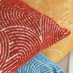 6-SOGA 2X 50cm Throw Pillow Burgundy Cinnabar Perfect Burnt Indoor and Outdoor Corded for Home Decor