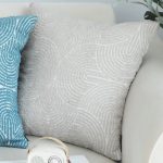 3-SOGA 50cm Throw Pillow Off White Lumbar Embroidered Decorative Cover Stitch for Home Decor