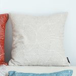 4-SOGA 50cm Throw Pillow Off White Lumbar Embroidered Decorative Cover Stitch for Home Decor