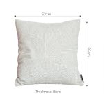 5-SOGA 50cm Throw Pillow Off White Lumbar Embroidered Decorative Cover Stitch for Home Decor
