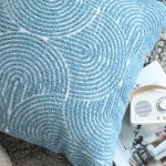 4-SOGA 50cm Blue Throw Pillow Geometric Indoor and Outdoor Corded for Home Decor