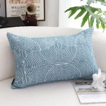 2-SOGA 35cm Blue Throw Pillow Geometric Indoor and Outdoor Corded for Home Decor