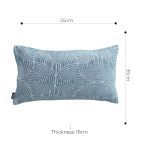 5-SOGA 35cm Blue Throw Pillow Geometric Indoor and Outdoor Corded for Home Decor